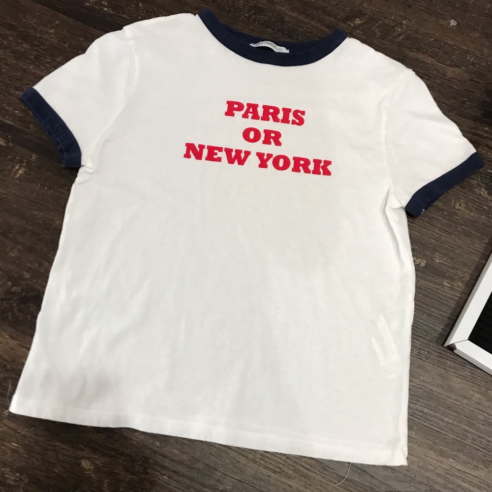 Zara Paris or New York tee shirt size S
